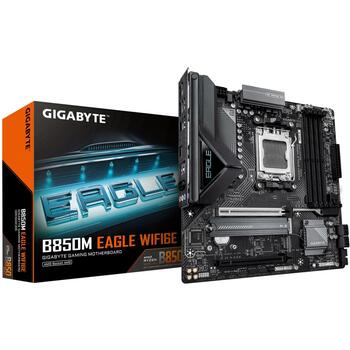 Gigabyte Mātesplate B850M EAGLE WF6E, DDR5 8200MT/s, 2*M.2, 2.5 GbE LAN, Wi-Fi 6E, 8+2+2 fāzes VRM, 4*DIMM (B850M EAGLE WF6E)