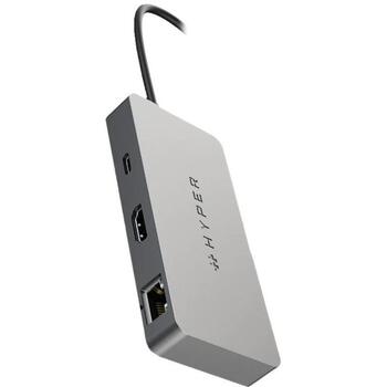 Hyper док-станция HDMB2, 1x HDMI, 1x RJ-45, 1GbE, USB-C, серебристый, совместимо с Chromebook (HDMB2)