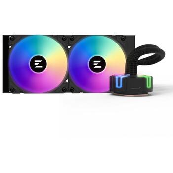 Zalman Reserator5 Z24 ARGB Black ZT1225ASM, AIO šķidruma dzesētājs, 240mm, 700-1800 RPM, 28dB, PWM, ARGB, LGA1700/AM5 (Reserator5 Z24 ARGB Black)