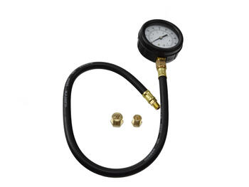 Geko G02505 Eļļas spiediena mērītājs, 75mm, 0-7bar, 0-100PSI, 3 adapteri, šļūtene, koferis (G02505)