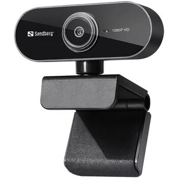 Sandberg USB tīmekļa kamera Flex 133-97, 2 MP, 1920 x 1080 pikseļu, 30 fps, USB, melns, 1,35 m (133-97)