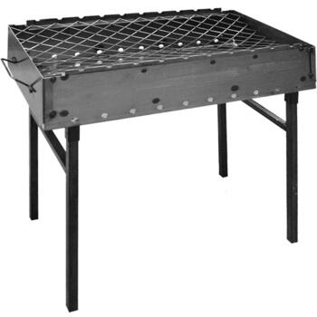 Ogļu grils taisnstūra gaļas un dārzeņu gatavošanai ārā 700x350x180mm tērauds 9048160 BESK (9048160)