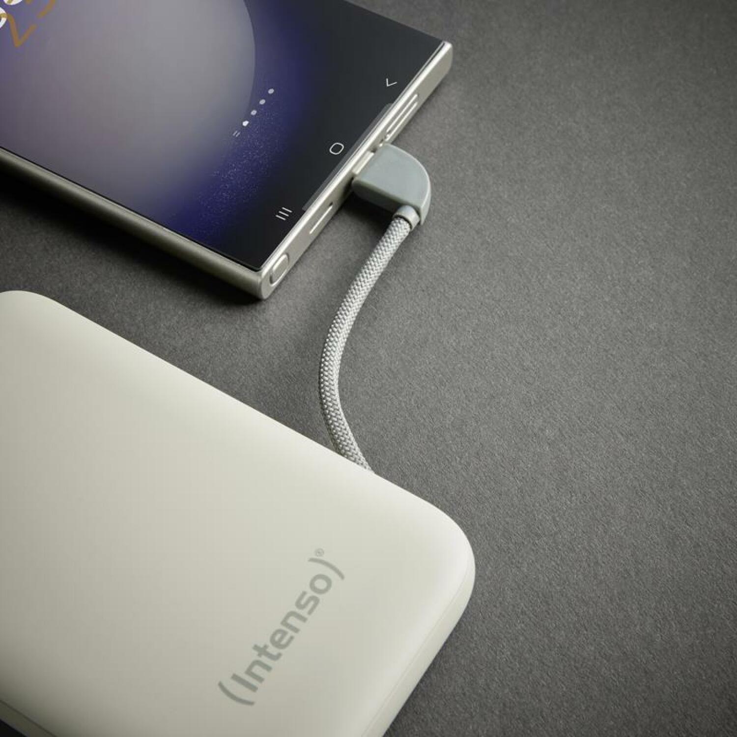 Intenso Power Bank S10000 10000 мАч, литий-полимер, 1 Type-C порт, 3 А, ЖК-дисплей, бежевый (7333031)