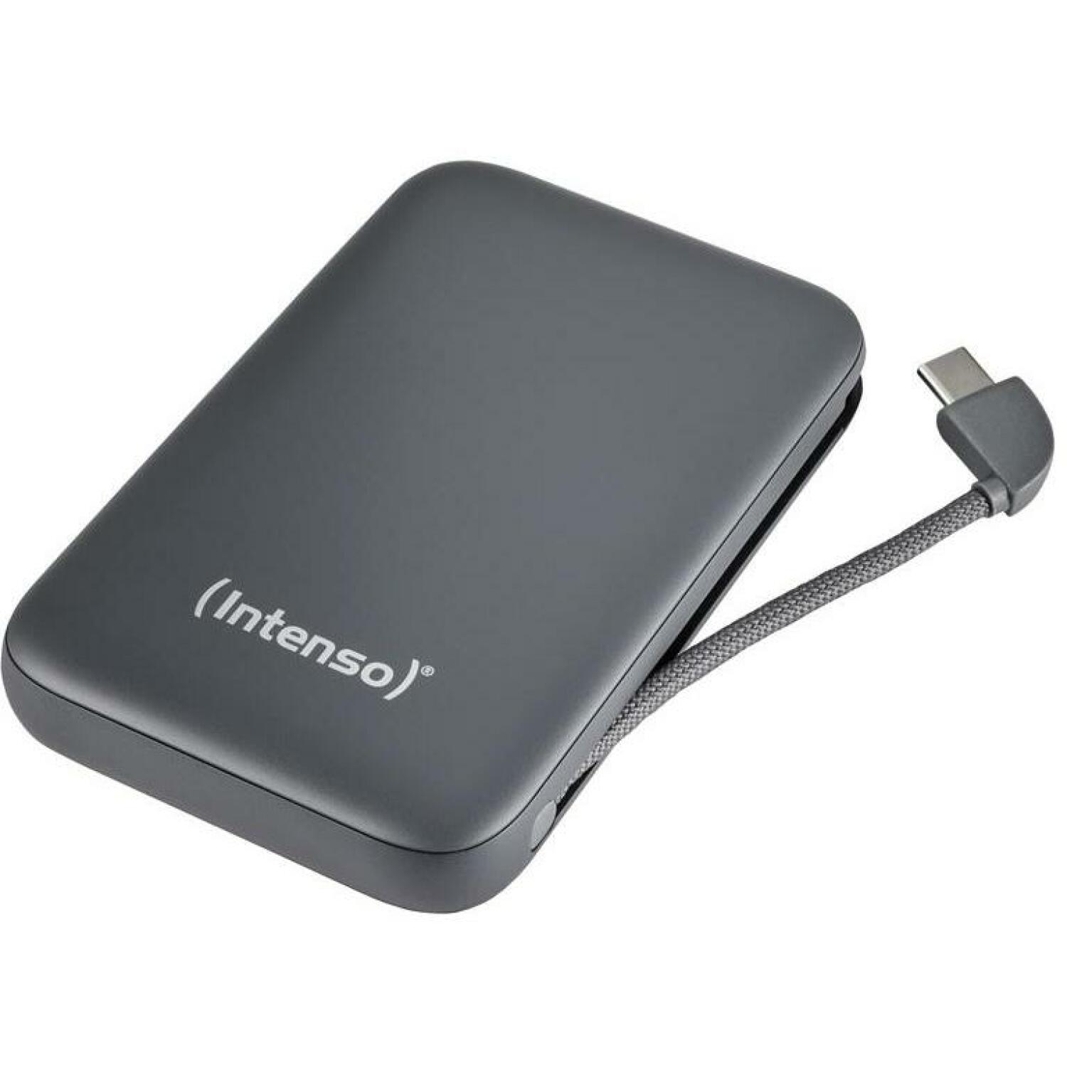 Intenso Power Bank аккумулятор S10000 10000 мАч, 1 Type-C порт, 3 А, 5 В, LCD дисплей, серый (7333034)