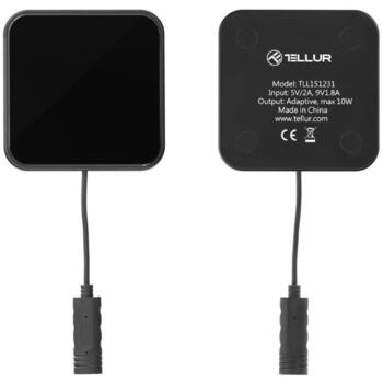Tellur беспроводное зарядное устройство WCP03 TLL151231, 10W, Qi, USB, закаленное стекло, кабель Micro USB (TLL151231)