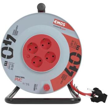 Emos Удлинитель P09240M, 40 м, 4 розетки, 230 В, 16 А, PVC, IP20, защита от детей, термозащита (P09240M)