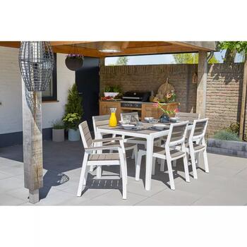 Keter Harmony Armchair 29201284, 59x60x86см, 4.3кг, белый/светло-серый, кресло для отдыха (29201284)