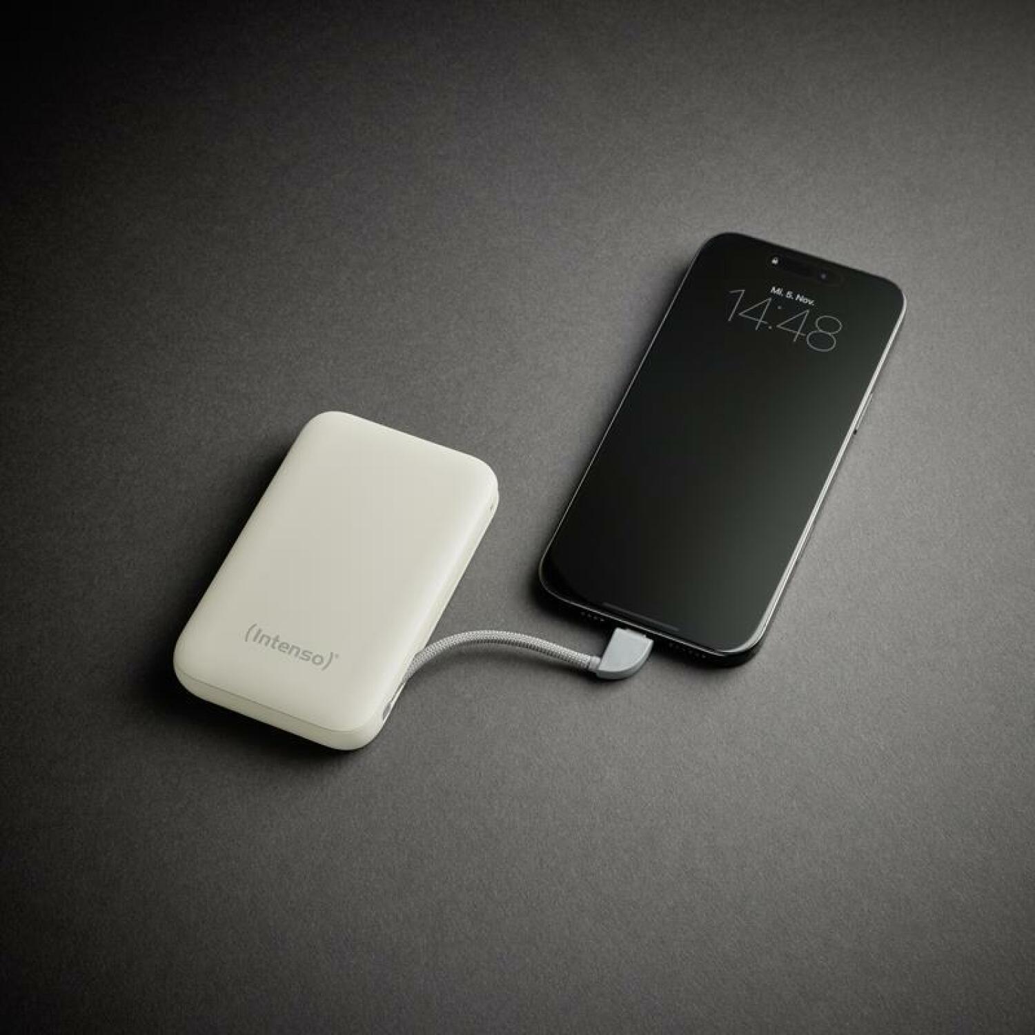 Intenso Power Bank S10000 10000 мАч, литий-полимер, 1 Type-C порт, 3 А, ЖК-дисплей, бежевый (7333031)
