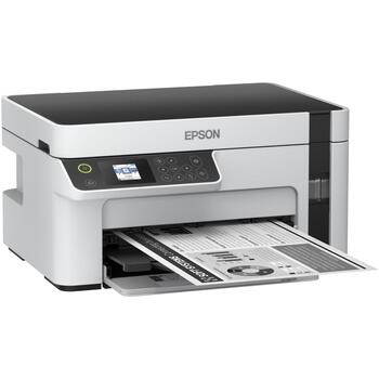 Epson Многофункциональный компактный принтер M2120 C11CJ18402, A4, Ч/Б, Wi-Fi, 15 стр./мин, 1200 x 2400 dpi, Без аккумулятора (C11CJ18402)