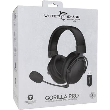 White Shark Беспроводные игровые наушники GORILLA PRO WGH-2443, 217g, 53mm, 20-20000Hz, 32Ω, 114dB, Bluetooth, 30h (GORILLA PRO)