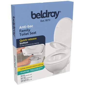 Beldray Семейное сиденье для унитаза LA037185EU7, белое, 370x450mm, 260x387mm, антибактериальное, мягкое закрытие (LA037185EU7)
