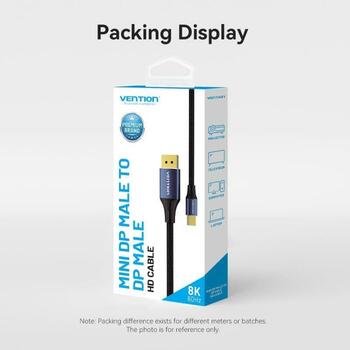 Vention Kabelis MINI DP uz DP 2M/BLUE HCFLH, 8K UHD, Dinamiska HDR, VRR (HCFLH)