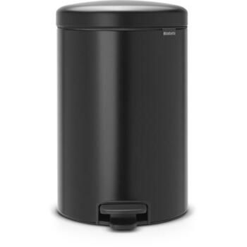 Brabantia NewIcon 114106 atkritumu tvertne ar pedāli, 20 l, 46,7 cm, nerūsējošais tērauds, klusa vāka aizvēršana (114106)