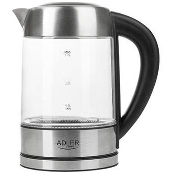 Adler Чайник AD 1247, 1850 W, 1.7 L, Нержавеющая сталь/Стекло, 360° поворотная база, Регулировка температуры 55-100°C (AD 1247)