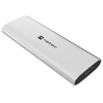 Natec SSD корпус NKZ-2474, 105mm, 38mm, 12mm, 40g, Алюминий, Пластик, 3.2 Gen 2, 0.21m, 10 Gbit/s, 10 TB, 1x M.2, USB Type-C (NKZ-2474)