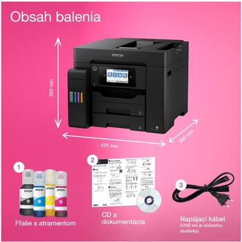 Epson Многофункциональный принтер EcoTank L6550 C11CJ30402, 25 стр/мин, 1200 x 2400 dpi, Wi-Fi, A4, 4-ink (C11CJ30402)