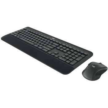 Logitech bezvadu tastatūras un peles komplekts MK545 920-008923, 10m, RF, membrāna, QWERTY, lāzera pele, melna (920-008923)