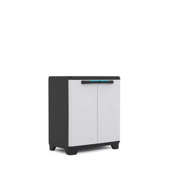 Keter Linear Base Cabinet шкаф 29206642, 68x39x90cm, черный/серый/темно-синий (29206642)