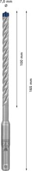 Triecienurbis SDS plus-7X 7x100x165mm, 1 gab., Perforatora urbjiem EXPERT SDS PLUS-7X TRIECIENURBIS PERFORATORIEM, 2608900084, BOSCH (2608900084)