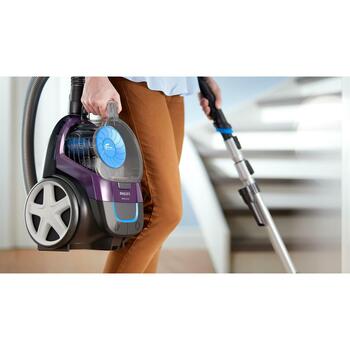 Philips пылесос FC9333/09, 900 Вт, 1.5 Л, без мешка, HEPA фильтр, 76 дБ, TriActive насадка, 6 м сетевой шнур (FC9333/09)