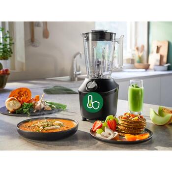 Philips Настольный блендер HR2191/01, 600 Вт, 2 л, 1,25 л эффективная емкость, 2 скорости, Пульс, Нержавеющие лезвия (HR2191/01)