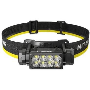 Nitecore HC65 UHE, galvas lampa, 2000 lm, 8 LED, 4000 mAh, IP68, alumīnijs, USB lādētājs, 2 m triecienizturība (HC65 UHE)