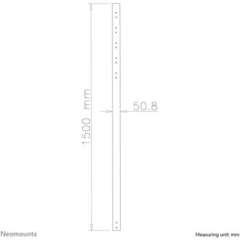 Neomounts крепление для монитора FPMA-CP150BLACK, высота 1500 мм, максимальная нагрузка 50 кг, черный, сталь (FPMA-CP150BLACK)