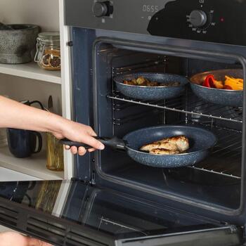 Russell Hobbs набор сковород RH03293EU7, 20см, 24см, 28см, съемная ручка, камень сумерек, синее мраморное покрытие (RH03293EU7)