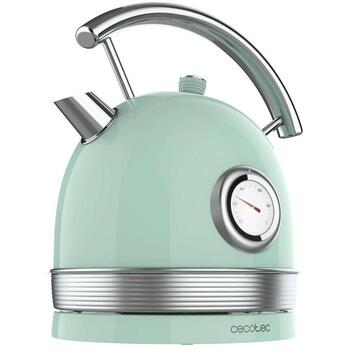 Cecotec Kettle | ThermoSense 420 Vintage | 2200 W | Electric | 1.8 L | Stainless steel | 360° rotational base | Light Green (1483)