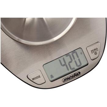 Mesko Кухонные весы MS 3152, 5кг, 1г, ЖК дисплей, нержавеющая сталь, функция тарирования, автоматическое отключение (MS 3152)