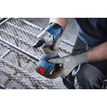 Bosch GDS 18V-350 Professional 06019M5020 18 V bezvadu profesionāls sitiena uzgriežņu atslēga bezsuku motors 3 griezes momenta līmeņi līdz 350 Nm 1/2″ bez akumulatora un lādētāja Zils/Melns (06019M5020)