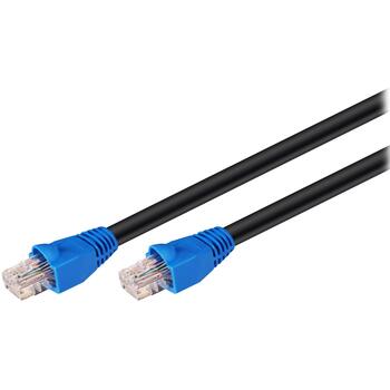 Goobay CAT 6 Outdoor-patch кабель U/UTP 94389, 10м, RJ45 мужской, UTP, черный, водонепроницаемый, устойчивый к УФ (94389)