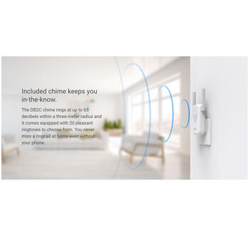 Ezviz CS-DB2C умный дверной звонок, 1080p, 160°, PIR, 5200mAh, Wi-Fi, белый (CS-DB2C)