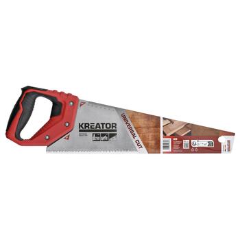 Kreator zāģis 400mm 7 TPI KRTH80001, 400mm, 7 TPI, mīksts pret slīdēšanu rokturis, leņķa vadītāji 45° un 90° (KRTH80001)
