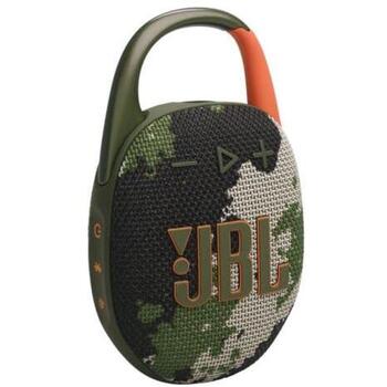 JBL Clip 5 SQUAD portatīvais skaļrunis, 7W, 95Hz-20kHz, BT 5.3, IP67, 15h, karabīne, kamuflāža (JBLCLIP5SQUAD)