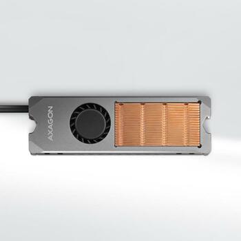 Axagon SSD охладитель M.2 CLR-M2FAN медный, 76 x 24 x 12 мм, 3 термопрокладки, крепежный материал (CLR-M2FAN)