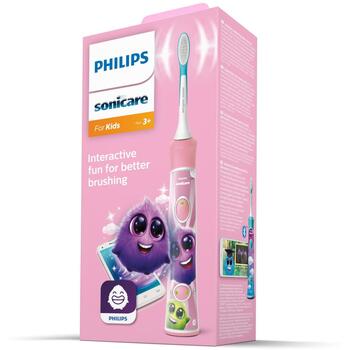 Philips elektriskā zobu birste HX6352/42, 2 jaudas režīmi, 2 birstes galvas, Bluetooth, rozā, 62000 apgr./min (HX6352/42)
