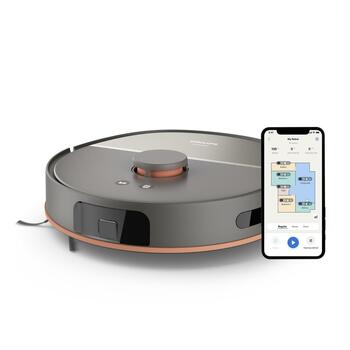 Philips робот-пылесос XU5000/10, мешок для пыли, 0.26 L, 66 дБ, Li-Ion 4800 мАч, 200 мин, Wi-Fi, 1.5 м шнур, 4 уровня всасывания (XU5000/10)