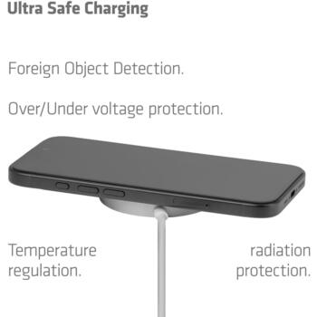 Club3D Lādētājs CAC-3026 Qi2 25W Bezvadu Lādētājs Balts Qi 2.2 MagSafe Saderīgs Magnētiskais Paliktnis, 1m USB-C kabelis, 1 ierīce (CAC-3026)