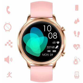 Manta смарт-часы SWU301PK, 1,32 дюйма, 360x360 пикселей, IP67, Bluetooth, 200 мАч, 64 МБ (SWU301PK)