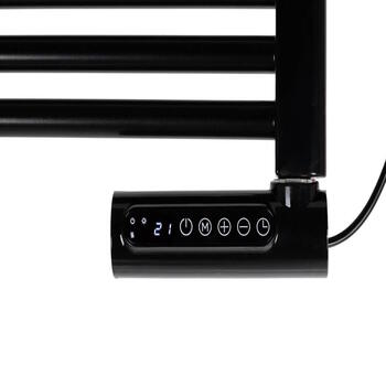 Электрический полотенцесушитель радиатор для ванной с таймером 500W IP24 настенный Sani Towel 500 Black Eurom (352528)