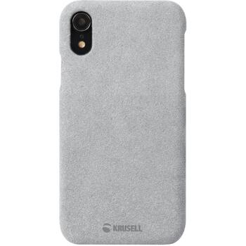 Krusell Broby чехол Apple iPhone XS Max 61495, 16,5 см, замша, серый, задний, защита от царапин (61495)