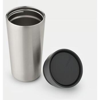 Brabantia Make & Take термокружка 228681, 0,36 л, нержавеющая сталь, тёмно-серый, 100% герметичная (228681)