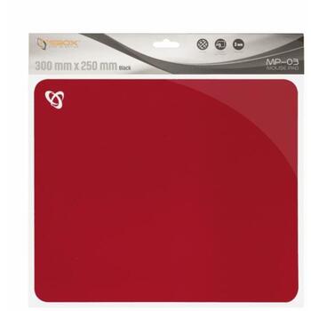 Sbox гелевый коврик для мыши MP-03R, 300x250mm, 3mm, нескользящая поверхность, красный (MP-03R)
