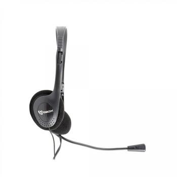 Sbox Наушники HS-201, 30mm, 20Hz-20kHz, 32Ω, 105dB±3, многопозиционный, 1,8m, черный, проводные, с микрофоном (HS-201)