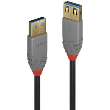 Lindy 36762 USB 3.2 удлинитель 2м, 5Гбит/с, черный, USB 3.2 A мужской - A женский (36762)