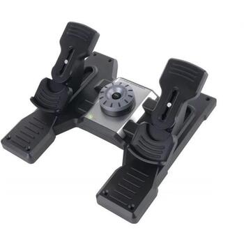 Logitech G Saitek Pro Flight 945-000005 педали руля, USB 2.0, проводной, аналоговый/цифровой, ПК, черный/серебристый (945-000005)