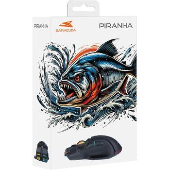Baracuda Игровая мышь BGM-071 PIRANHA-B, 7200 DPI, 7 кнопок, 1.5m кабель, RGB подсветка (PIRANHA-B)