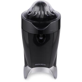 Progress Цитрусовый соковыжималка EK5882PVDE, 60W, черный, серебристый, сменные конусы, функция против капель (EK5882PVDE)