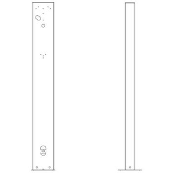 Wallbox Пьедестал Eiffel Basic Mono, PED-EIFBS-MONO, RAL 7043, 200mm, 1400mm, Алюминий, для зарядных станций EV (PED-EIFBS-MONO)